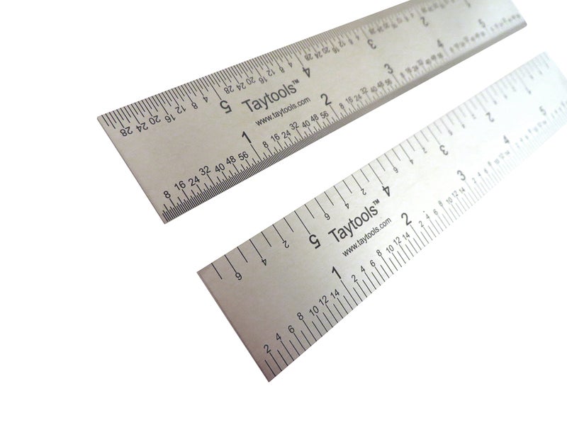 Taytools 6 Inch Rigid Machinist Rule Ruler Hardened Spring Steel 4R Graduations in 1/8, 1/16, 1/32 and 1/64 Inches MRSAE - Image 4